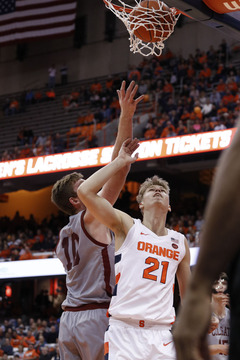 The Orange outscored Colgate 34-8 in the paint.