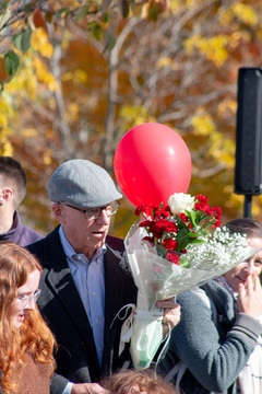 The 270 lives that were lost in the Pan Am flight 103 bombing are celebrated at the Rose Laying Cereomy. Friends and family of the victims bring flowers to leave along the memorial wall in honor of them. 