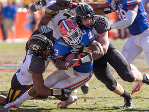 Missouri linebacker Andrew Wilson is a leader of the Tigers defense. He paced the team with 98 tackles a year ago and is third with 63 in 2012.