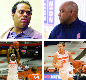 (Top left) The late Robert “Apache” Paschall was a successful girls basketball coach, which was how he befriended Quentin Hillsman (top right) and touched the lives of Taylor Ford (22) and Brianna Butler (13).