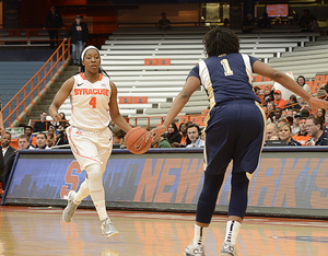 La'Shay Taft and the No. 6 seed Orange will look to secure the first NCAA tournament win in program history on Saturday. 