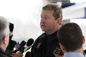 SU head coach John Desko is excited to play Cornell, and had his team practice outside on Monday in preparation for potentially inclement Ithaca weather. 