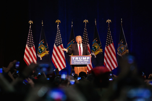 Republican frontrunner Donald Trump visited Syracuse on Saturday to campaign ahead of the New York primary on Tuesday. Many Syracuse community members gathered to protest his campaign rally.