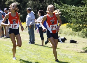 Paige Stoner (right) transferred to Syracuse from Lipscomb. Head coach Chris Fox said she has a 