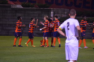 Syracuse crushed Pittsburgh, scoring four goals in a game for the first time this season. The Orange moved on in the ACC tournament. 