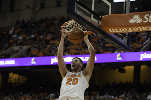 Despite exiting the game early with a minor foot injury, Tyler Lydon helped lead Syracuse to a blowout victory against the Eagles. 