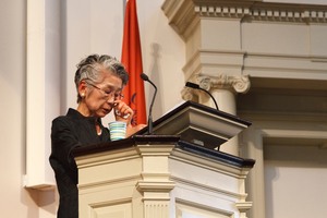 A memorial service for Ralph Ketcham, a Syracuse University professor who died in April, was held on Monday in Hendricks Chapel. About 75 people attended the event.