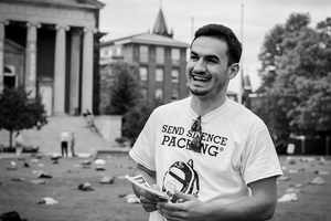 Ming Cooke entered two photographs to the “Art from the Heart” show. Cooke captured the photo above during SU's Send Silence Packing exhibit, which aims to raise awareness about suicide.