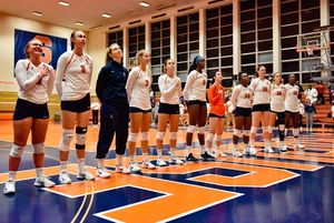 Syracuse, pictured last season in the Women's Building, won't play a home game in 2018 until ACC play begins.