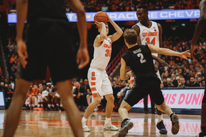 Buddy Boeheim, pictured against Georgetown last season, scored 26 points in Syracuse's Dec. 7 win against Georgia Tech.