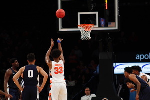 Elijah Hughes and the Orange are coming off a one-point loss to Notre Dame last Saturday.