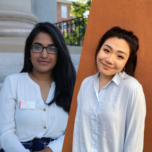 Sadia Ahmed (left) is running alongside Yanan Wang (right) for Student Association president and vice president.