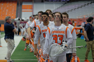 Drake Porter (33) joined Brendan Curry as the two Syracuse players named preseason first team All-American. 