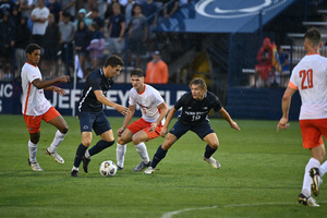 Despite outshooting Penn State 15-13, Syracuse’s defense faltered in 3-0 loss to the Nittany Lions.