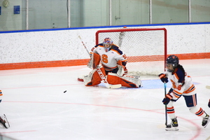 With 71 saves in two games versus Clarkson, Arielle DeSmet was named CHA Goaltender of the Week.