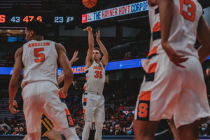 Buddy Boeheim notched 28 points and five rebounds in 30 minutes of action against Brown. 