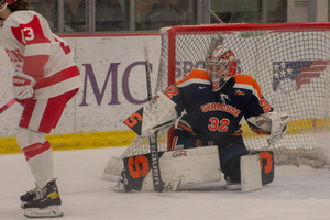 Arielle DeSmet made 29 saves in Syracuse's 3-0 win over RIT.