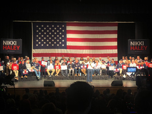 At Sunday's rally, Nikki Haley emphasized her commitment to 