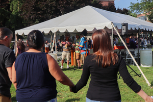 Mohawk National Council and Syracuse residents alike gathered on Monday evening for the Haudenosaunee Welcome Gathering. The event sparked contemporary discussions surrounding identity and remembrance, spreading awareness about important Indigenous stories.  

