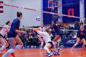 Syracuse's group of middle blockers combined for 20 kills and 10 block assists in its five-set win over Virginia Tech Sunday.