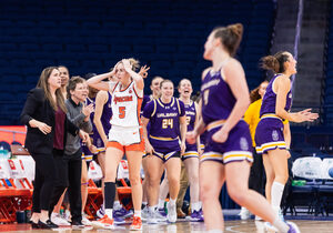 UAlbany's Lilly Phillips drained a go-ahead 3-pointer with three seconds left as Syracuse fell to the Great Danes in a 73-70 upset.