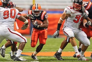 Curtis Brinkley had a career-high in rushing yards for the game against Northeastern.