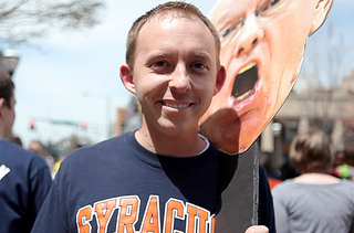 Mike Peck, a 2003 SU alumnus who lives in Atlanta, was an SU student when the Orange first won the national championship.

