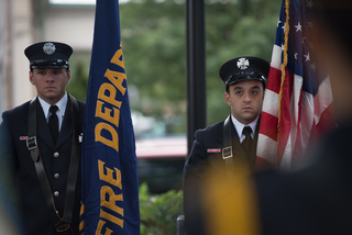 Sunday's 17-minute silence represented the time between when the first plane struck the north tower of the World Trade Center and when the second plane hit the south tower.