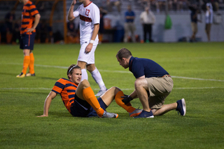 Petter Stangeland suffered a minor injury to his right leg. 