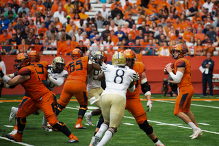 SU finished with 500 total yards of offense compared to Pittsburgh's 358.